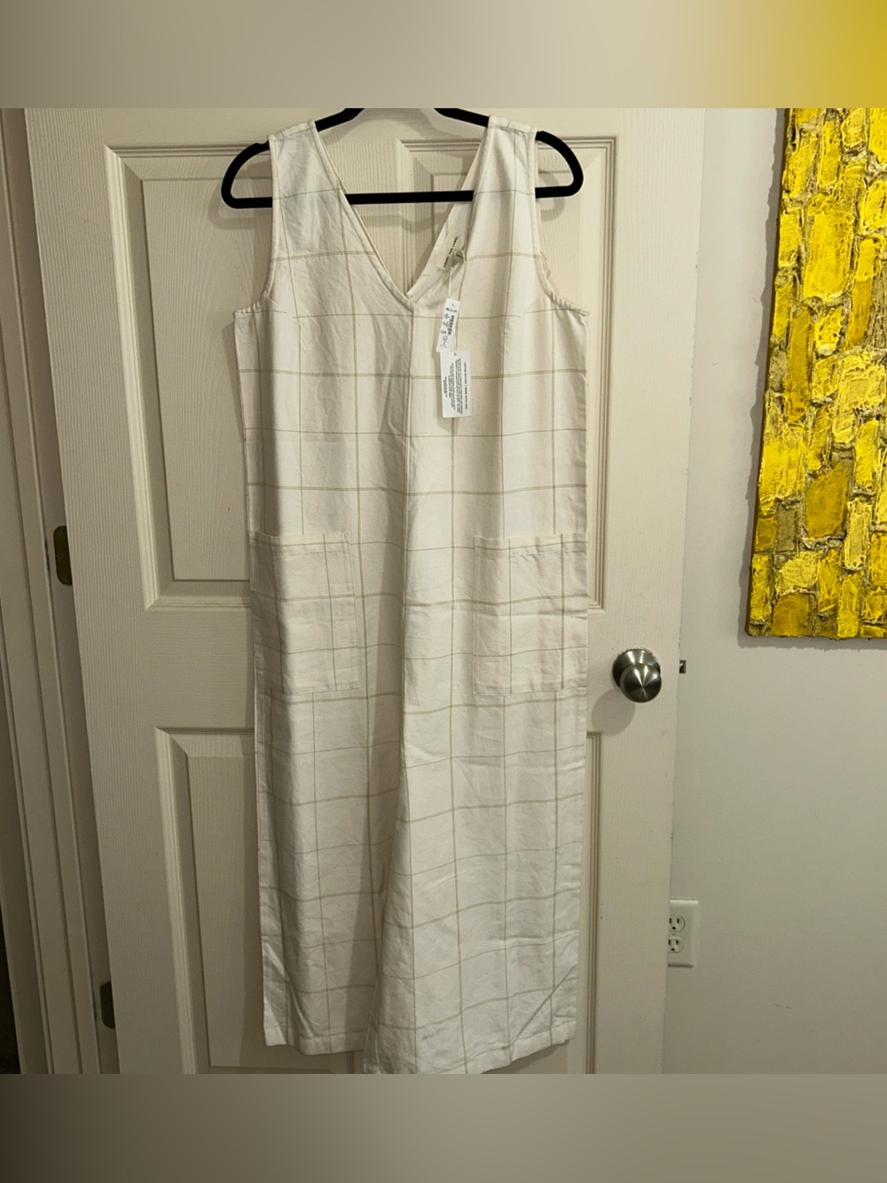 Madewell x LAUDE the Label Windowpane Cropped Jumpsuit Women's Medium NWT - Picture 6 of 13